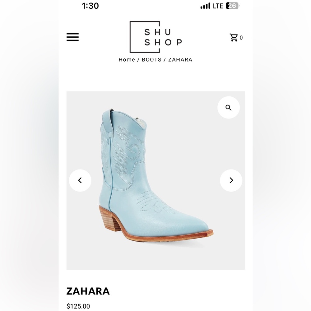 Zahara Blue Cowgirl Boots